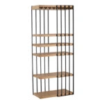 Yairs Ραφιέρα Κάβα Ξύλο-Μέταλλο 5 Ράφια (80x42x194)cm