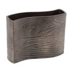 Artekko Zebra Γκρι Μεταλλικό Βάζο (29.5x9.5x22.5)cm