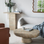 Taric Κονσόλα Τσιμεντένια Μπεζ (90.2x35.6x90.2)cm