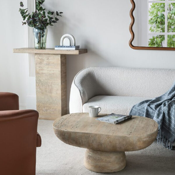 Taric Κονσόλα Τσιμεντένια Μπεζ (90.2x35.6x90.2)cm