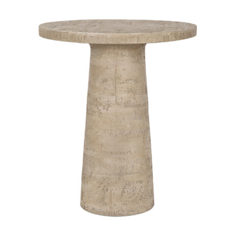 Artekko Taric Μπεζ Τραπέζι Βοηθητικό από Μαγνήσιο (55.9x55.9x64.8)cm