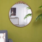 Artekko Dia Χρυσός Μεταλλικός Καθρέπτης Τοίχου (76.2x3.8x81.3)cm