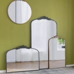 Artekko Dia Καθρέπτης Τοίχου Μέταλλο Γυαλί Μαύρο (91.4x3.8x168.2)cm