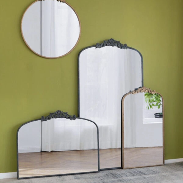 Artekko Dia Καθρέπτης Τοίχου Μέταλλο Γυαλί Μαύρο (91.4x3.8x168.2)cm