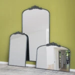 Artekko Dia Καθρέπτης Τοίχου Μέταλλο Γυαλί Μαύρο (91.4x3.8x168.2)cm