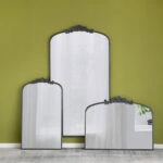 Artekko Dia Καθρέπτης Τοίχου Μέταλλο Γυαλί Μαύρο (91.4x3.8x168.2)cm