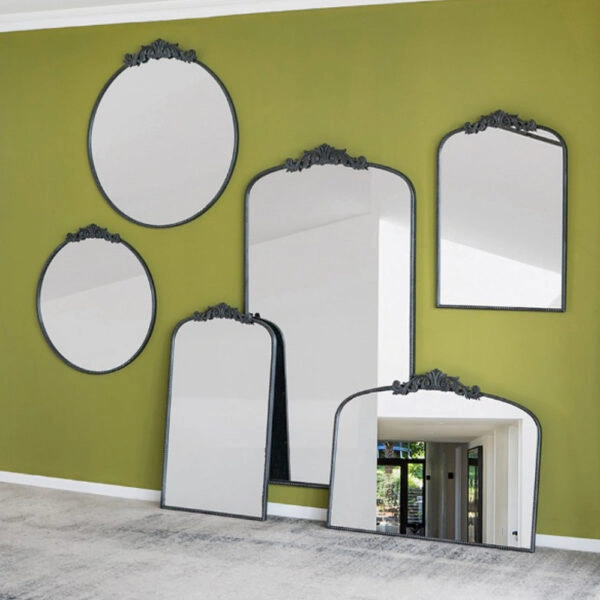 Artekko Dia Καθρέπτης Τοίχου Μέταλλο Γυαλί Μαύρο (91.4x3.8x168.2)cm