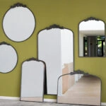 Artekko Dia Καθρέπτης Τοίχου Μέταλλο Γυαλί Μαύρο (91.4x3.8x168.2)cm