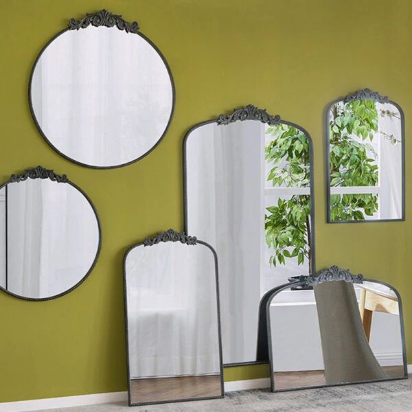 Artekko Dia Καθρέπτης Τοίχου Μέταλλο Γυαλί Μαύρο (91.4x3.8x168.2)cm