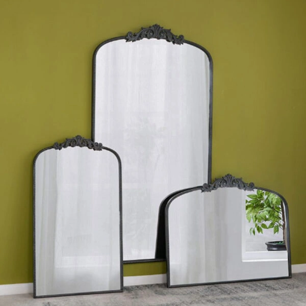 Artekko Dia Καθρέπτης Τοίχου Μέταλλο Γυαλί Μαύρο (91.4x3.8x168.2)cm