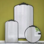 Artekko Dia Καθρέπτης Τοίχου Μέταλλο Γυαλί Μαύρο (91.4x3.8x168.2)cm