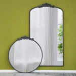 Artekko Dia Καθρέπτης Τοίχου Μέταλλο Γυαλί Μαύρο (91.4x3.8x168.2)cm