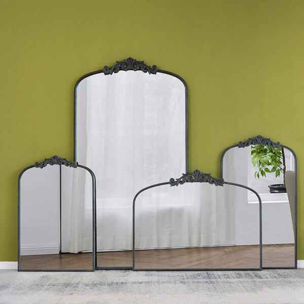 Artekko Dia Καθρέπτης Τοίχου Μέταλλο Γυαλί Μαύρο (91.4x3.8x168.2)cm