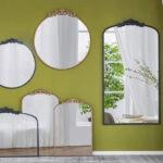 Artekko Dia Καθρέπτης Τοίχου Μέταλλο Γυαλί Μαύρο (91.4x3.8x168.2)cm