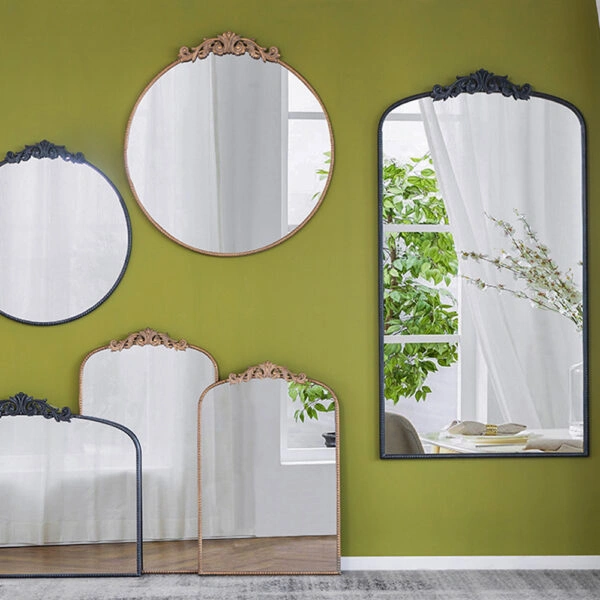 Artekko Dia Καθρέπτης Τοίχου Μέταλλο Γυαλί Μαύρο (91.4x3.8x168.2)cm