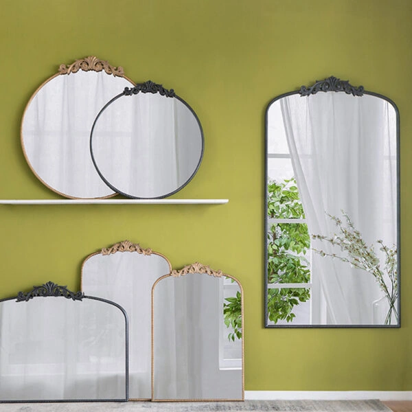 Artekko Dia Καθρέπτης Τοίχου Μέταλλο Γυαλί Μαύρο (91.4x3.8x168.2)cm