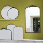 Artekko Dia Καθρέπτης Τοίχου Μέταλλο Γυαλί Μαύρο (91.4x3.8x168.2)cm