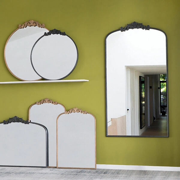 Artekko Dia Καθρέπτης Τοίχου Μέταλλο Γυαλί Μαύρο (91.4x3.8x168.2)cm