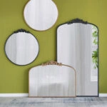 Artekko Dia Καθρέπτης Τοίχου Μέταλλο Γυαλί Μαύρο (91.4x3.8x168.2)cm