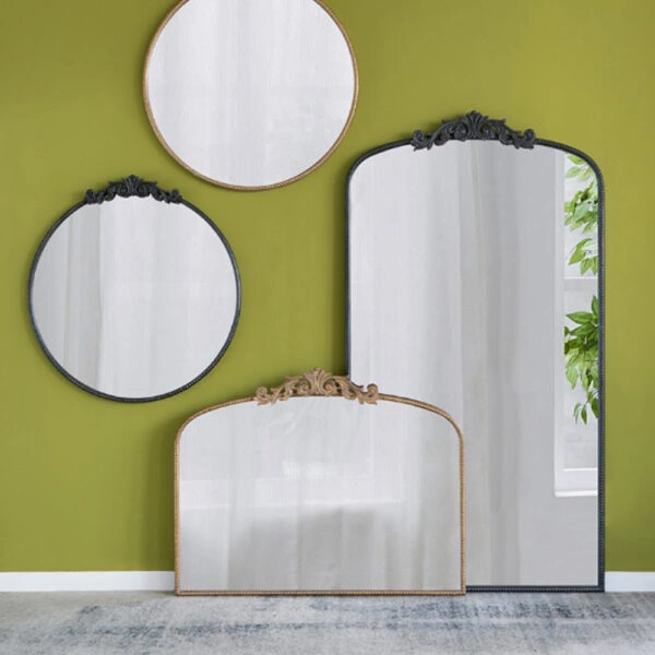 Artekko Dia Καθρέπτης Τοίχου Μέταλλο Γυαλί Μαύρο (91.4x3.8x168.2)cm