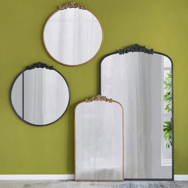 Artekko Dia Καθρέπτης Τοίχου Μέταλλο Γυαλί Μαύρο (91.4x3.8x168.2)cm