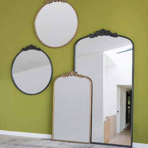 Artekko Dia Καθρέπτης Τοίχου Μέταλλο Γυαλί Μαύρο (91.4x3.8x168.2)cm