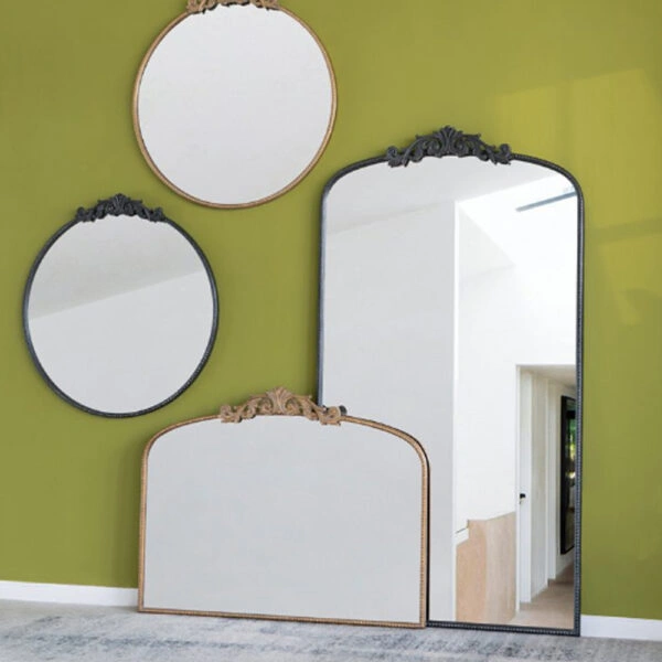 Artekko Dia Καθρέπτης Τοίχου Μέταλλο Γυαλί Μαύρο (91.4x3.8x168.2)cm