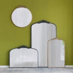 Artekko Dia Καθρέπτης Τοίχου Μέταλλο Γυαλί Μαύρο (91.4x3.8x168.2)cm