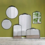 Artekko Dia Καθρέπτης Τοίχου Μέταλλο Γυαλί Μαύρο (91.4x3.8x168.2)cm