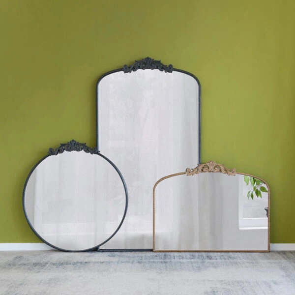 Artekko Dia Καθρέπτης Τοίχου Μέταλλο Γυαλί Μαύρο (91.4x3.8x168.2)cm