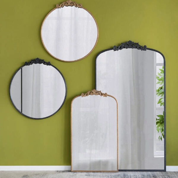 Artekko Dia Καθρέπτης Τοίχου Μέταλλο Γυαλί Μαύρο (91.4x3.8x168.2)cm