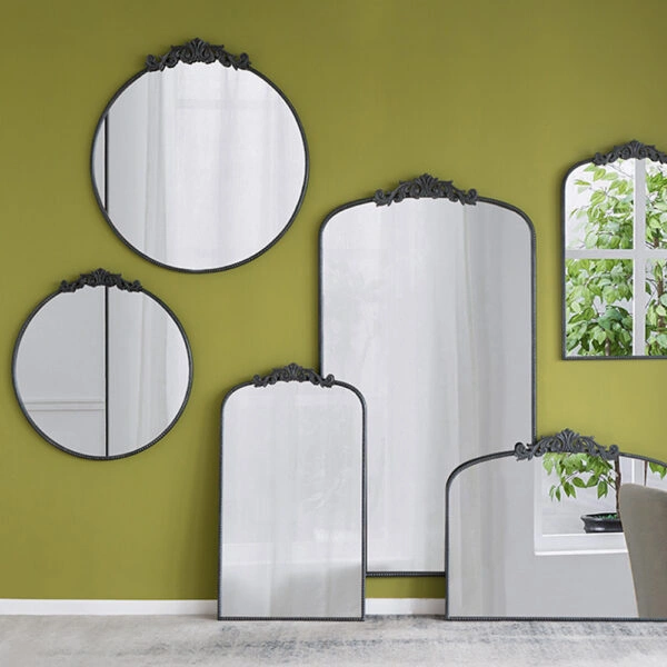 Artekko Dia Καθρέπτης Τοίχου Μέταλλο Γυαλί Μαύρο (91.4x3.8x168.2)cm