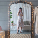 Artekko Dia Καθρέπτης Τοίχου Μέταλλο Γυαλί Μαύρο (91.4x3.8x168.2)cm