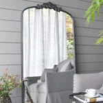 Artekko Dia Καθρέπτης Τοίχου Μέταλλο Γυαλί Μαύρο (91.4x3.8x168.2)cm