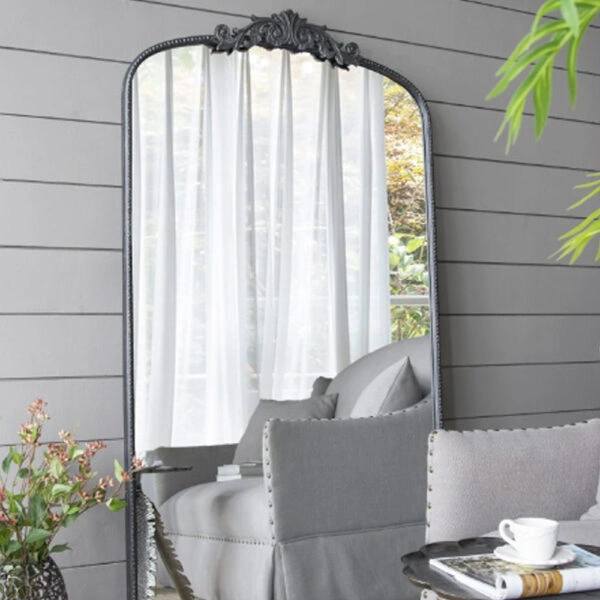 Artekko Dia Καθρέπτης Τοίχου Μέταλλο Γυαλί Μαύρο (91.4x3.8x168.2)cm