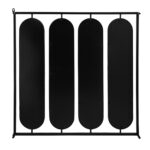 Celine Καθρέπτης Περιστρεφόμενος Τοίχου Μέταλλο/Γυαλί Μαύρο (91.4x1.9x91.4)cm