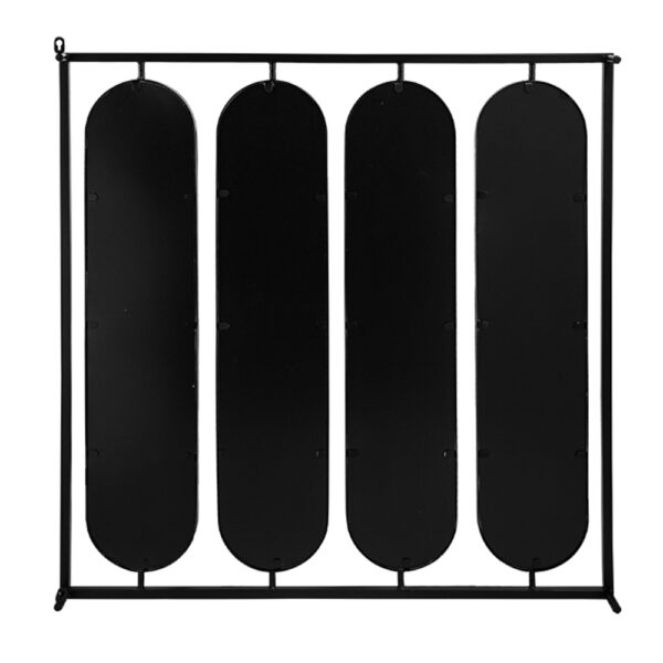 Celine Καθρέπτης Περιστρεφόμενος Τοίχου Μέταλλο/Γυαλί Μαύρο (91.4x1.9x91.4)cm