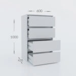 Συρταριέρα Idea Λευκό 60x42x100cm