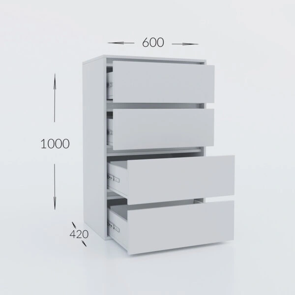 Συρταριέρα Idea Λευκό 60x42x100cm
