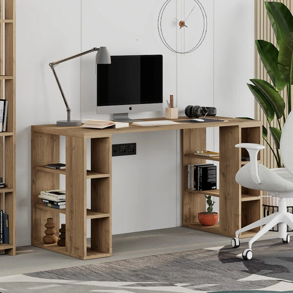 Γραφείο εργασίας Colmar  χρώμα ανοιχτό καρυδί 140x60x75εκ