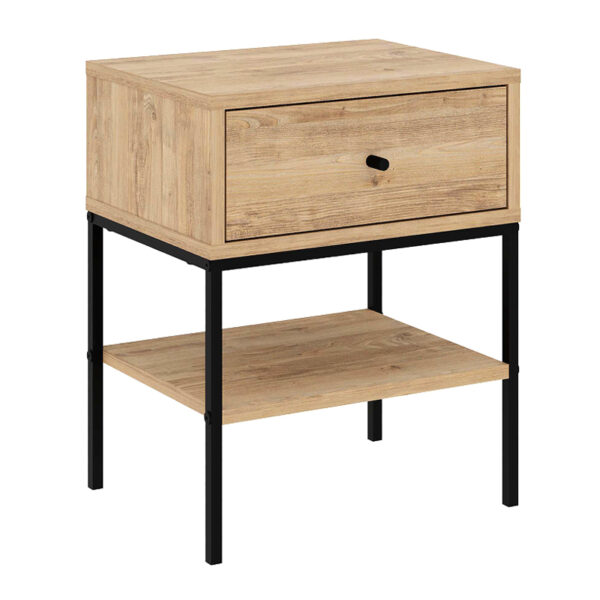 Κομοδίνο Lisa  χρώμα saphhire oak 45x35x56εκ.