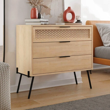 Συρταριέρα Naive χρώμα sapphire oak 93,1x40x83,1εκ.