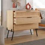 Συρταριέρα Naive χρώμα sapphire oak 93,1x40x83,1εκ.