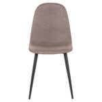 ΚΑΡΕΚΛΑ LEONARDO HM00100.28 ΥΦΑΣΜΑ ΕΚΡΟΥ & ΜΑΥΡΑ ΜΕΤΑΛ. ΠΟΔΙΑ 42x49,5x89Υεκ.