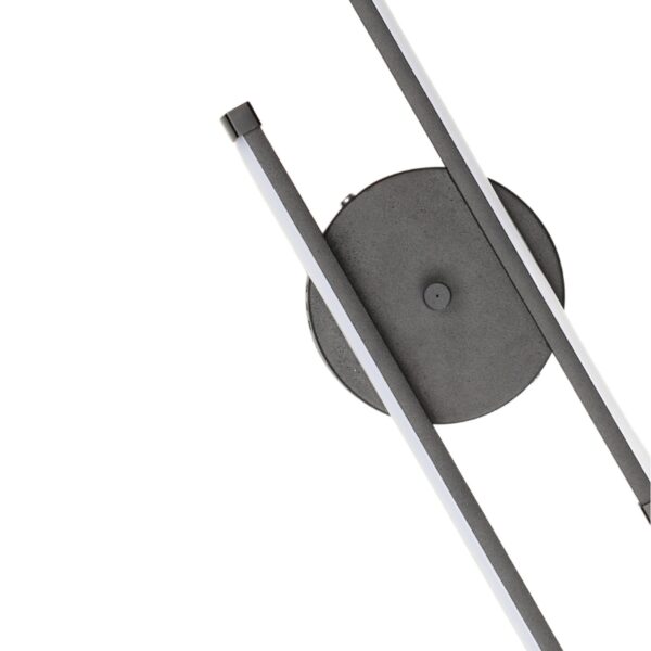 Απλίκα τοίχου Led Frode μεταλλική χρώμα μαύρο 70x10x10εκ.