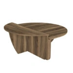 Τραπεζάκι σαλονιού Nilvia  χρώμα καρυδί Ø85x35εκ.