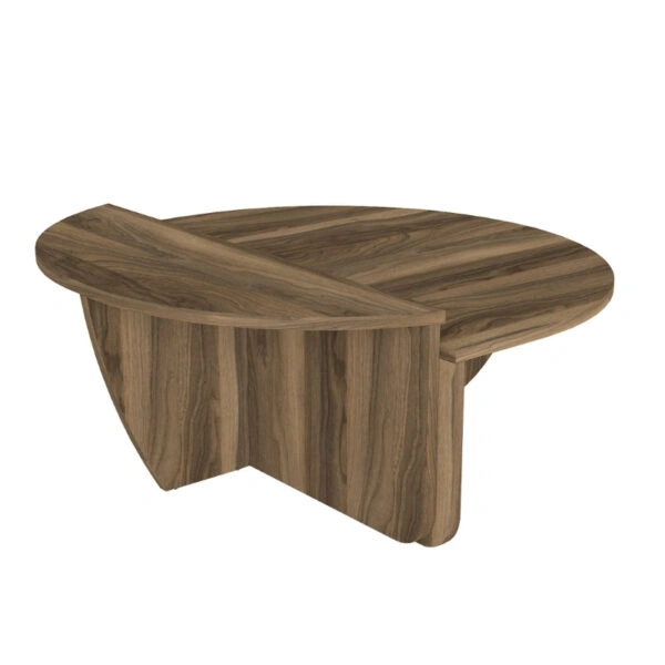 Τραπεζάκι σαλονιού Nilvia  χρώμα καρυδί Ø85x35εκ.