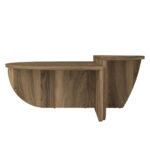 Τραπεζάκι σαλονιού Nilvia  χρώμα καρυδί Ø85x35εκ.