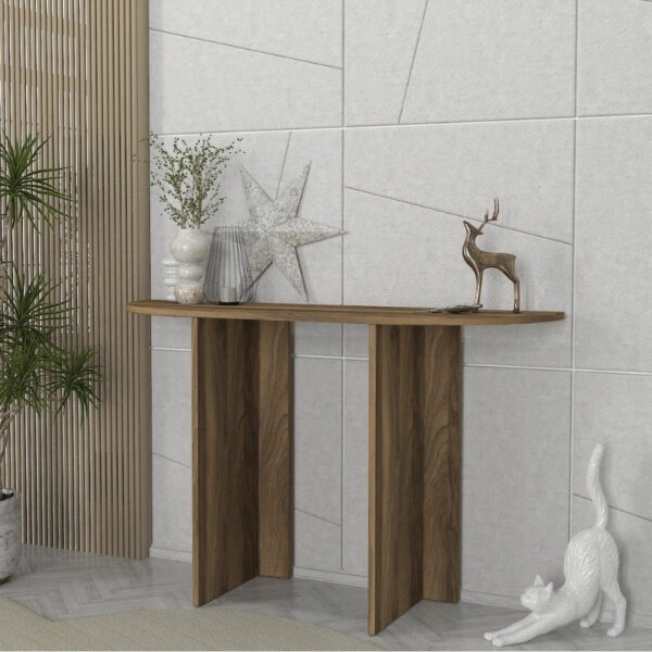 Κονσόλα Cortado χρώμα καρυδί 120x35x75εκ.
