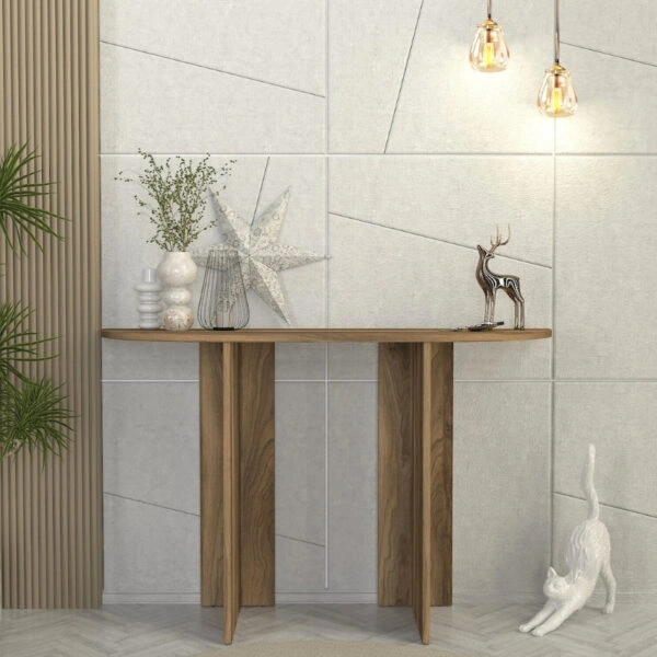 Κονσόλα Cortado χρώμα καρυδί 120x35x75εκ.